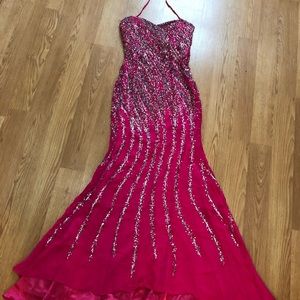 Pink prom dress evening dress sz 2